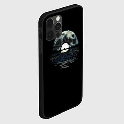 Чехол для iPhone 12 Pro Max Лунная виниловая пластинка, цвет: 3D-черный — фото 2