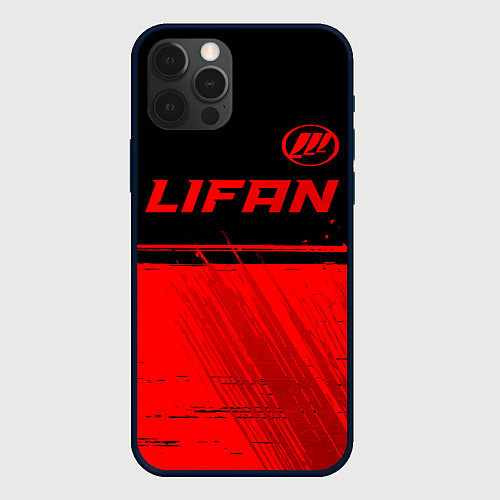 Чехол iPhone 12 Pro Max Lifan - red gradient посередине / 3D-Черный – фото 1