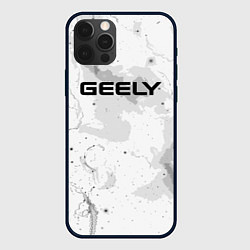 Чехол для iPhone 12 Pro Max Geely светло-серый, цвет: 3D-черный