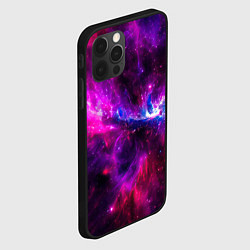 Чехол для iPhone 12 Pro Max Неоновый галактический космос, цвет: 3D-черный — фото 2