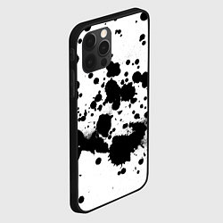 Чехол для iPhone 12 Pro Max Брызги черной краски, цвет: 3D-черный — фото 2