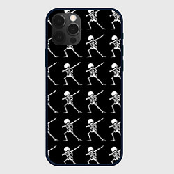 Чехол для iPhone 12 Pro Max Танцующие скелеты, цвет: 3D-черный