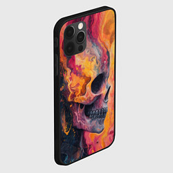Чехол для iPhone 12 Pro Max Череп в RGB хаосе, цвет: 3D-черный — фото 2