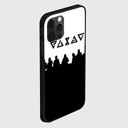 Чехол для iPhone 12 Pro Max Ведьмак силуэты людей, цвет: 3D-черный — фото 2