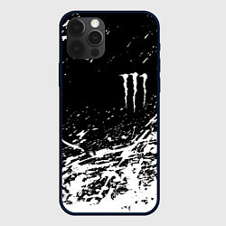 Чехол для iPhone 12 Pro Max Monster energy белые краски, цвет: 3D-черный