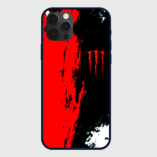 Чехол iPhone 12 Pro Max Monster energy краски спорт / 3D-Черный – фото 1