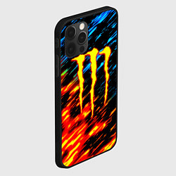 Чехол для iPhone 12 Pro Max Monster energy огонь и лёд искры, цвет: 3D-черный — фото 2