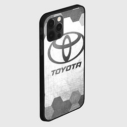 Чехол для iPhone 12 Pro Max Toyota - white gradient, цвет: 3D-черный — фото 2