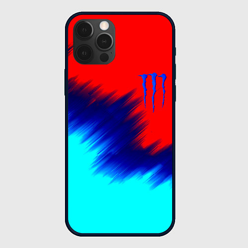 Чехол iPhone 12 Pro Max Monster energy краски штрихи / 3D-Черный – фото 1
