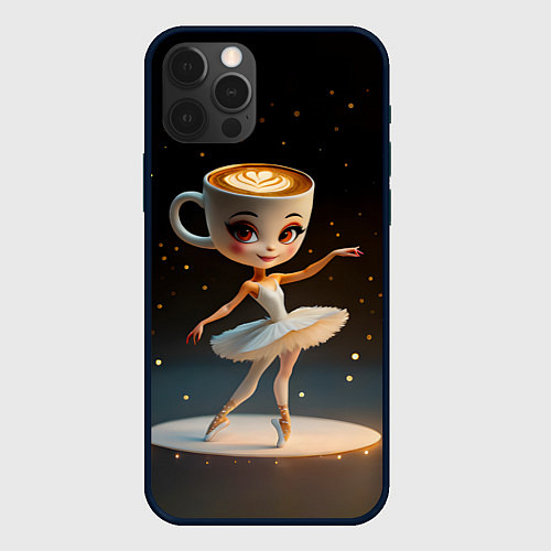 Чехол iPhone 12 Pro Max Балерина Капучино, мем, Ballerina Cappuccina / 3D-Черный – фото 1