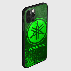 Чехол для iPhone 12 Pro Max Yamaha - green gradient, цвет: 3D-черный — фото 2