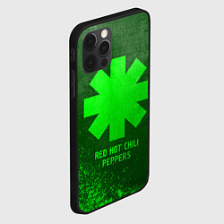 Чехол для iPhone 12 Pro Max Red Hot Chili Peppers - green gradient, цвет: 3D-черный — фото 2