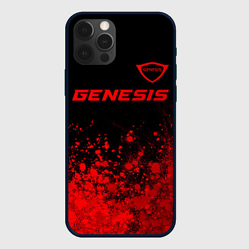 Чехол iPhone 12 Pro Max Genesis - red gradient посередине / 3D-Черный – фото 1