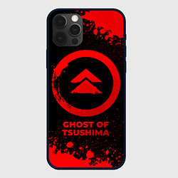 Чехол для iPhone 12 Pro Max Ghost of Tsushima - red gradient, цвет: 3D-черный