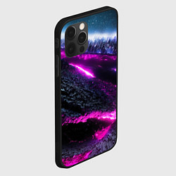 Чехол для iPhone 12 Pro Max Фентази город неон, цвет: 3D-черный — фото 2