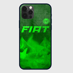 Чехол для iPhone 12 Pro Max Fiat - green gradient посередине, цвет: 3D-черный