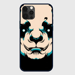 Чехол для iPhone 12 Pro Max Взгляд панды, цвет: 3D-черный