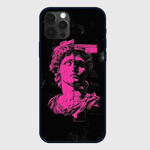 Чехол iPhone 12 Pro Max Скульптура гранж арт / 3D-Черный – фото 1