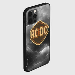 Чехол для iPhone 12 Pro Max ACDC ретро логотип, цвет: 3D-черный — фото 2