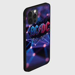 Чехол для iPhone 12 Pro Max ACDC лого в градиенте, цвет: 3D-черный — фото 2