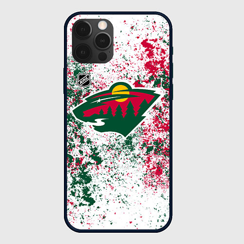 Чехол iPhone 12 Pro Max Minnesota Wild NHL white / 3D-Черный – фото 1