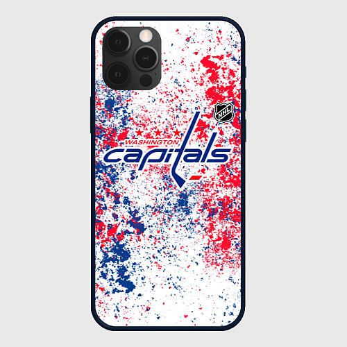 Чехол iPhone 12 Pro Max Washington Capitals NHL white / 3D-Черный – фото 1