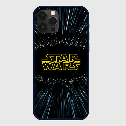 Чехол iPhone 12 Pro Max Звёздные войны космический прыжок / 3D-Черный – фото 1