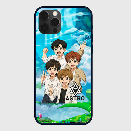 Чехол iPhone 12 Pro Max Astro в аниме стиле / 3D-Черный – фото 1