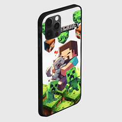 Чехол для iPhone 12 Pro Max World of minecraft, цвет: 3D-черный — фото 2