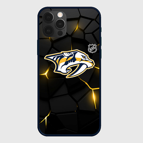 Чехол iPhone 12 Pro Max Нэшвилл Предаторз - НХЛ хоккей / 3D-Черный – фото 1