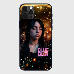 Чехол iPhone 12 Pro Max Билли Айлиш с блестками на фоне