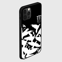 Чехол для iPhone 12 Pro Max Monster energy crow, цвет: 3D-черный — фото 2