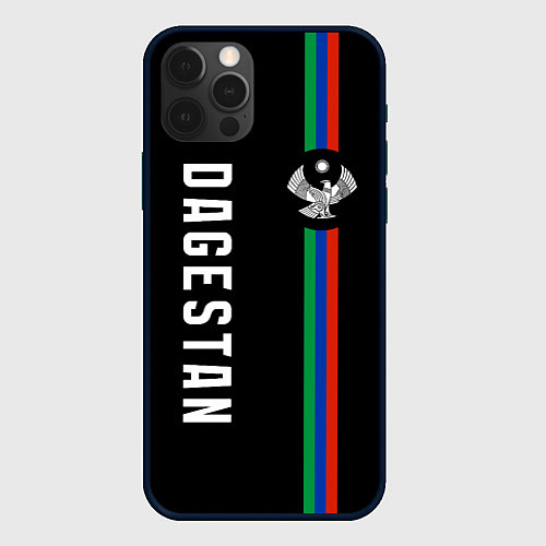 Чехол iPhone 12 Pro Max Республика - Дагестан / 3D-Черный – фото 1