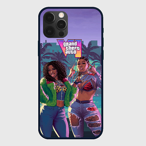 Чехол iPhone 12 Pro Max Риал даймз из Gta 6 / 3D-Черный – фото 1