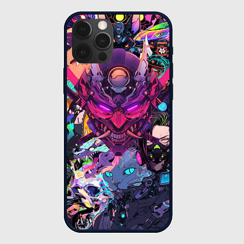 Чехол iPhone 12 Pro Max Стиль Cyberpunk / 3D-Черный – фото 1