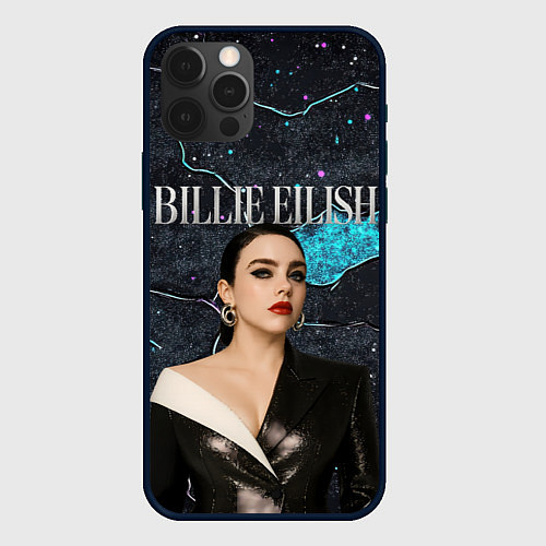 Чехол iPhone 12 Pro Max Билли Айлиш в деловом костюме / 3D-Черный – фото 1