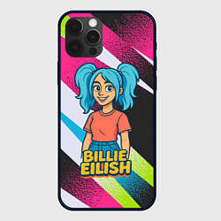 Чехол для iPhone 12 Pro Max Билли Айлиш в стиле мультфильма, цвет: 3D-черный
