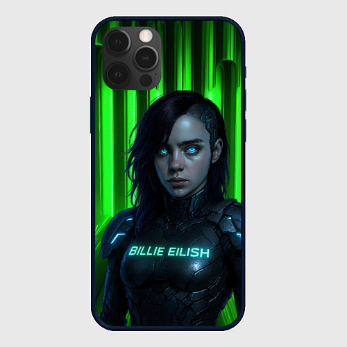 Чехол iPhone 12 Pro Max Билли Айлиш космический костюм / 3D-Черный – фото 1