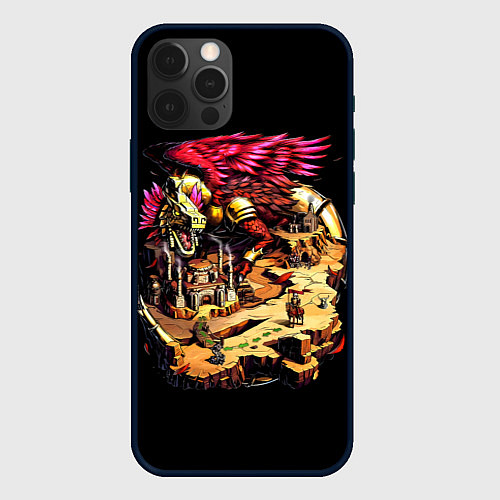 Чехол iPhone 12 Pro Max Багровый Коатль фабрики - Герои Меча и Магии 3 / 3D-Черный – фото 1