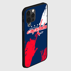 Чехол для iPhone 12 Pro Max Вашингтон Кэпиталз - брызги красок, цвет: 3D-черный — фото 2