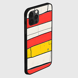Чехол для iPhone 12 Pro Max Красные полоски, цвет: 3D-черный — фото 2