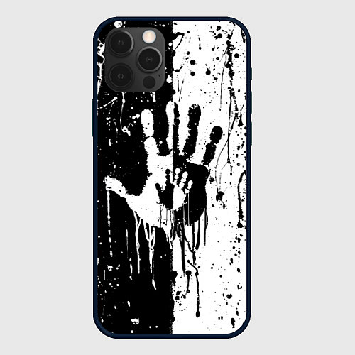 Чехол iPhone 12 Pro Max Антиматерия подтеки / 3D-Черный – фото 1