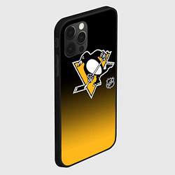 Чехол для iPhone 12 Pro Max Питтсбург Пингвинз - градиент, цвет: 3D-черный — фото 2