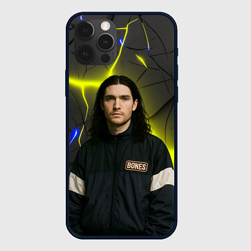 Чехол iPhone 12 Pro Max Bones в спортивном стиле / 3D-Черный – фото 1