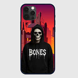 Чехол для iPhone 12 Pro Max Bones скелет, цвет: 3D-черный