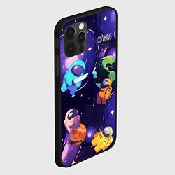 Чехол для iPhone 12 Pro Max Among Us космос, цвет: 3D-черный — фото 2
