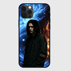 Чехол для iPhone 12 Pro Max Bones депрессивный стиль, цвет: 3D-черный