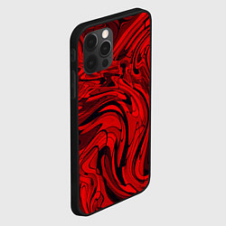 Чехол для iPhone 12 Pro Max Красный смешение пластика, цвет: 3D-черный — фото 2