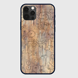 Чехол для iPhone 12 Pro Max Стимпанк элементы, цвет: 3D-черный