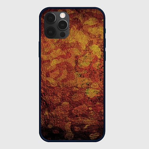 Чехол iPhone 12 Pro Max Абстракция - desert camouflage / 3D-Черный – фото 1